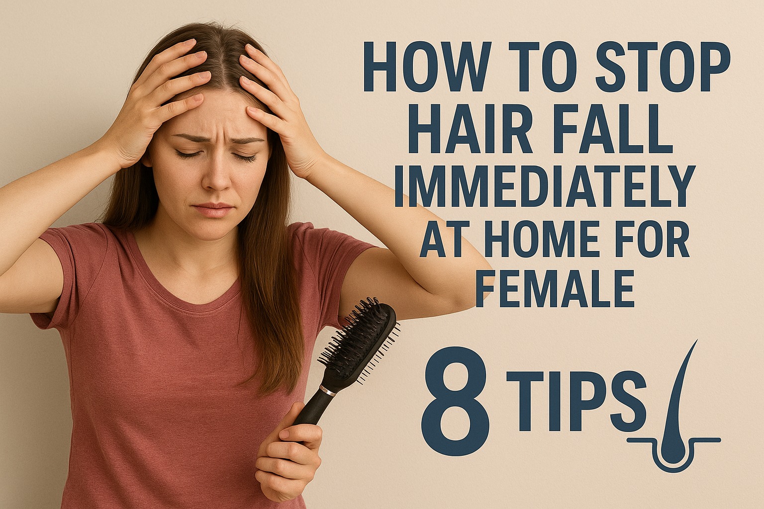 How to Stop Hair Fall Immediately at Home for Female – 8 Tips