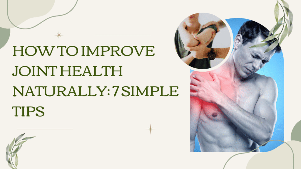 How to Improve Joint Health Naturally